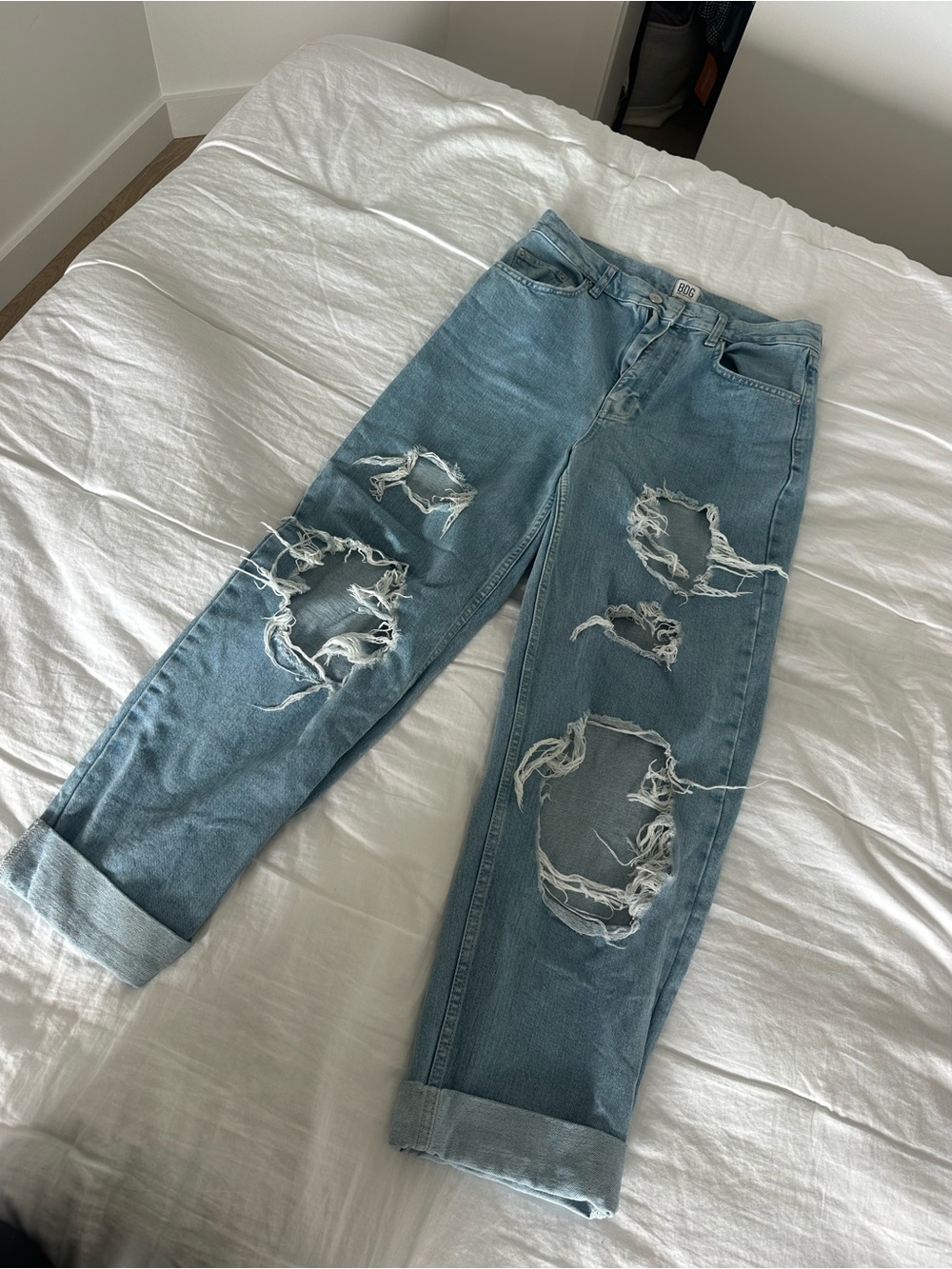 BDG Light Blue Distressed Boyfriend Jeans